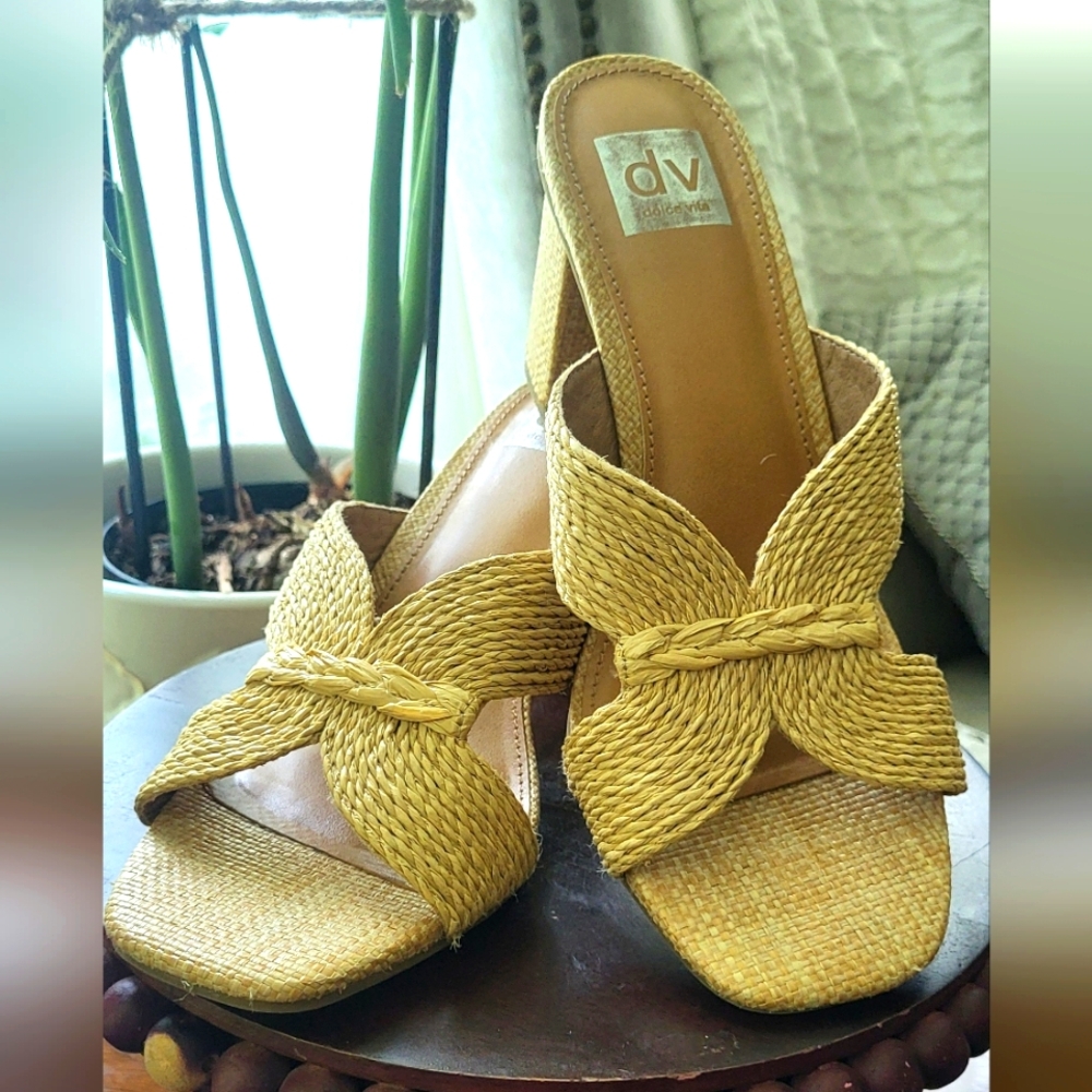 DV by Dolce Vita Tan Mules with Bow Detail